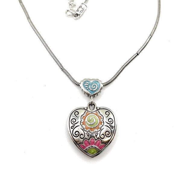 Brighton Floral Medley Heart Pendant Necklace - 2646 - Picture 1 of 2